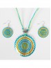 Fashion Circular Chevron Necklace and Earrings Set Fashion Circular Chevron Necklace and Earrings Set